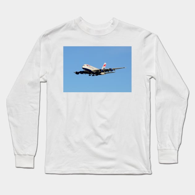 Airbus A380 Long Sleeve T-Shirt by CGJohnson